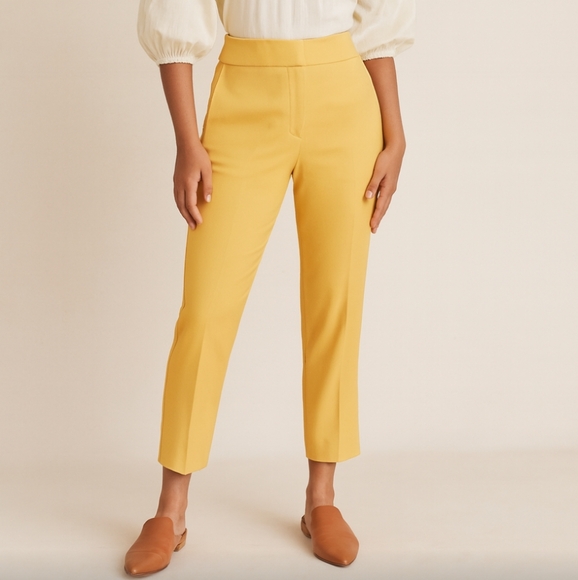 Talbots Yellow Signature Crop Pant 4 - Picture 1 of 8